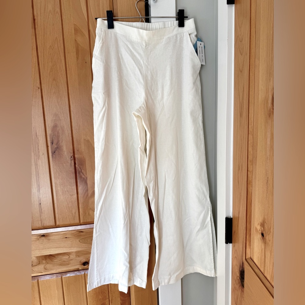 NWT Cable & Gauge wide leg linen pants